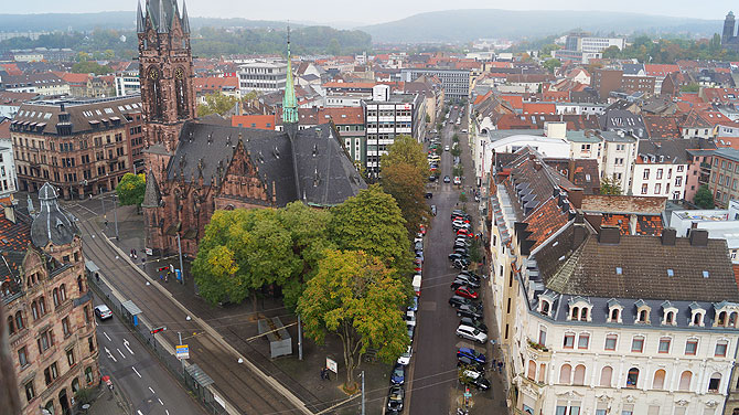 Ausblick vom Rathausturm in Saarbrücken