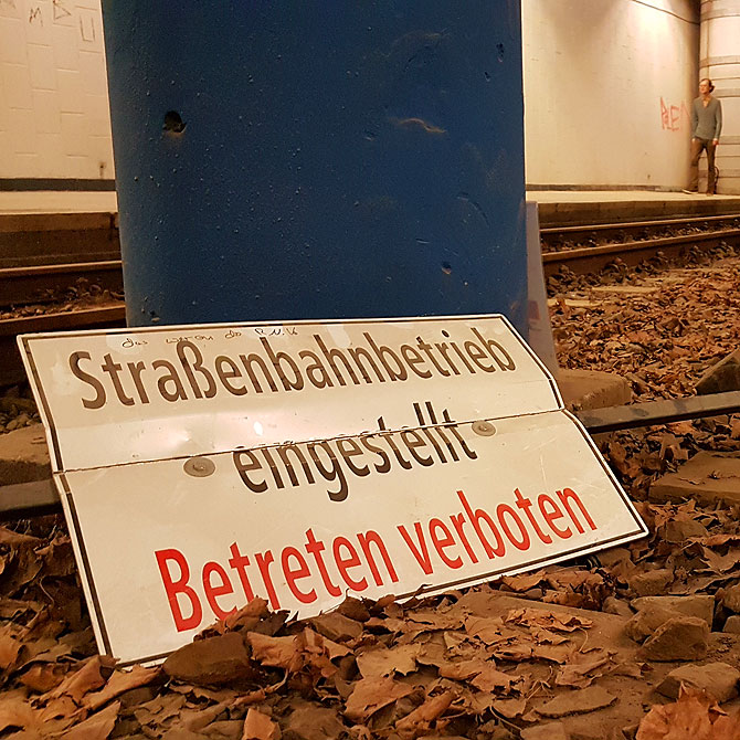 Straßenbahnbetrieb vorübergehend eingestellt