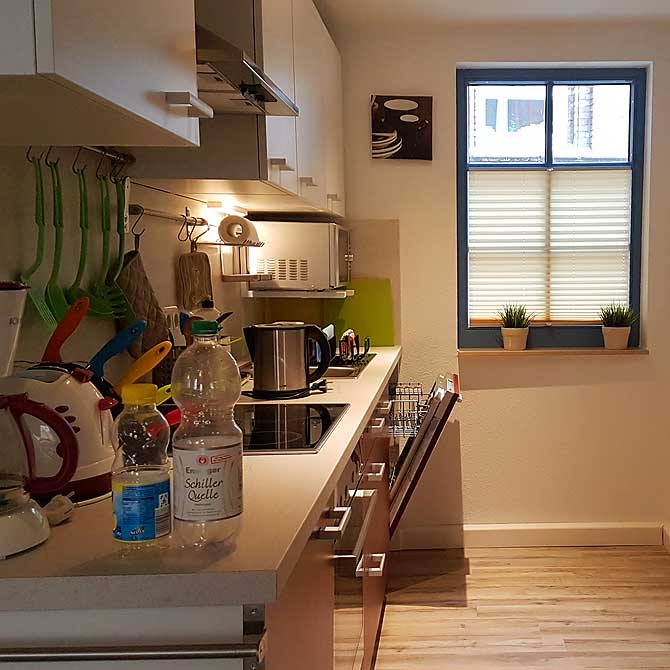 Küche in der Ferienwohnung
