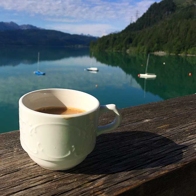 Kaffee mit guten Aussichten