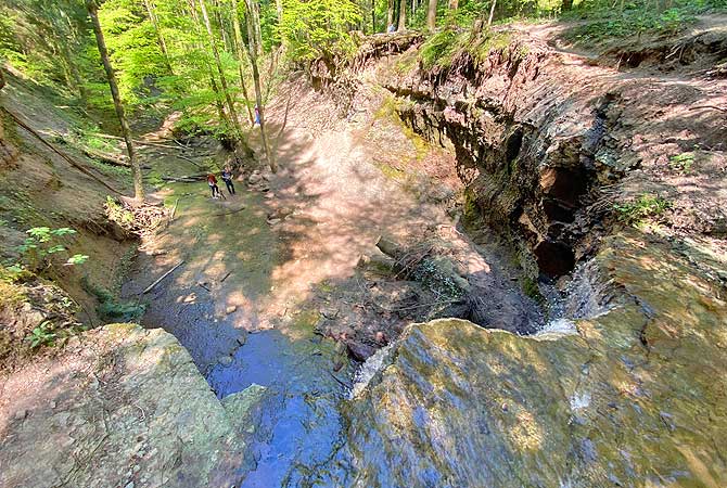 Vorderer Wasserfall in der Hörschbachschlucht