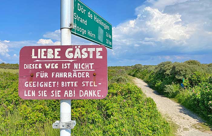 Weg zur Hooge Hörn auf Borkum