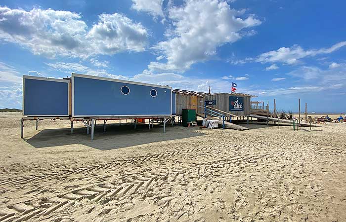 Das Up Stee ist die Strandsauna von Borkum