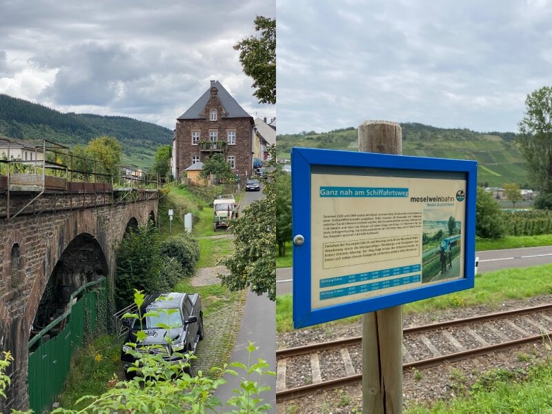 Reil ist ein Trainspot auf dem Moselweinbahn-Wanderweg